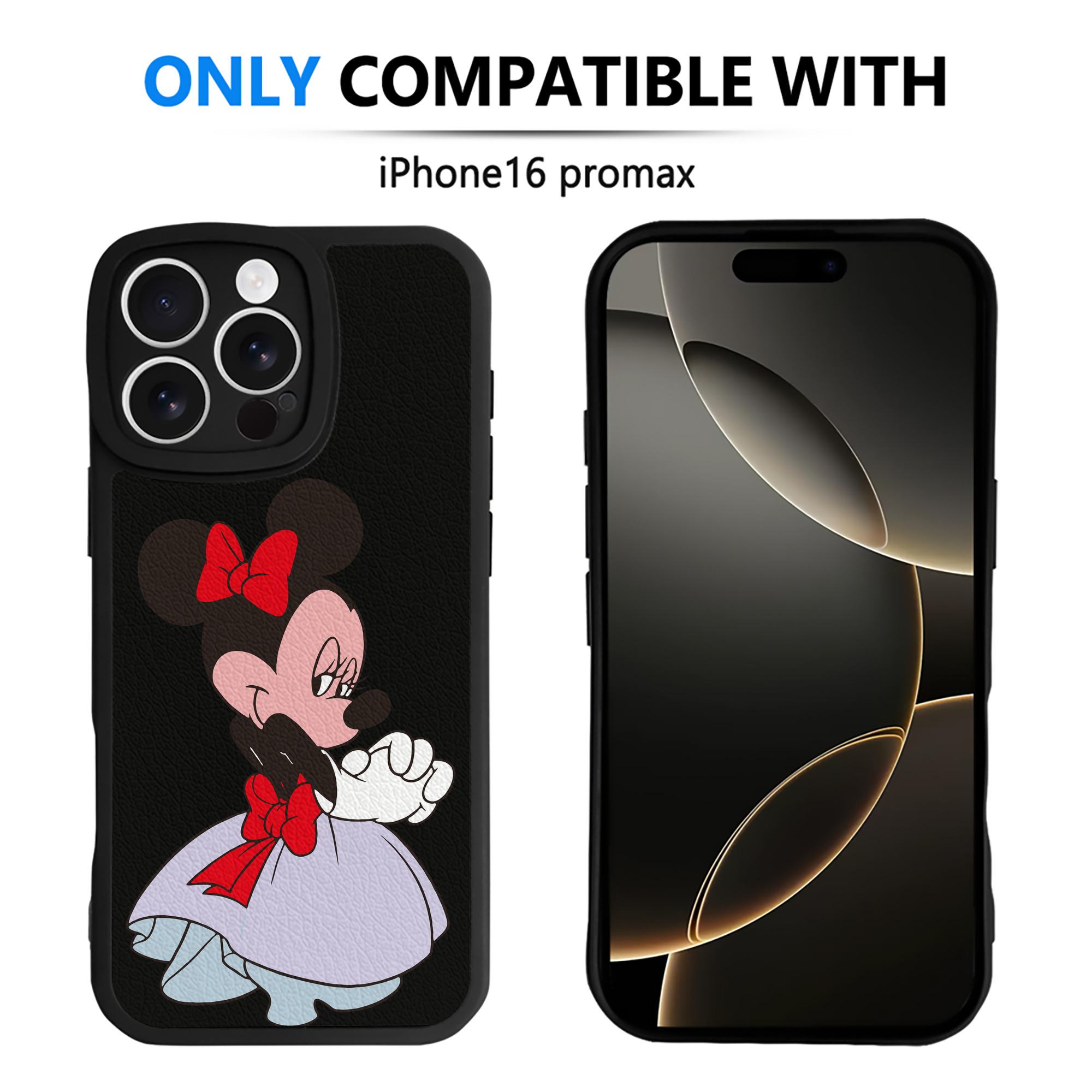 （画像用） ミッキーマウス Mickey Mouse 【iPhone 16シリーズ対応】シリコンスマホケース（レザー調） 材質：シリコン
